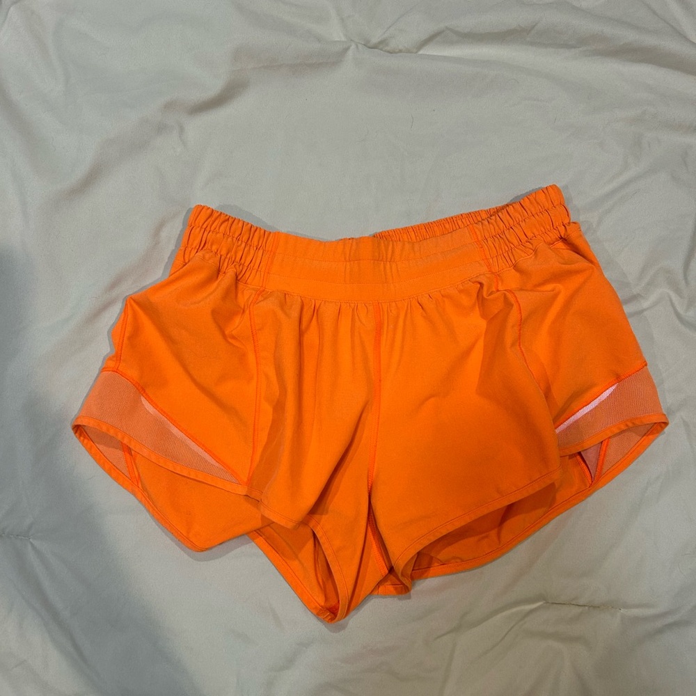 lululemon athletica Bright Orange Athletic Shorts